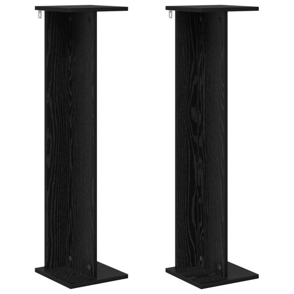 Стойка за растения 2 pcs Черен Дъб 25 x 25,5 x 100,5 см