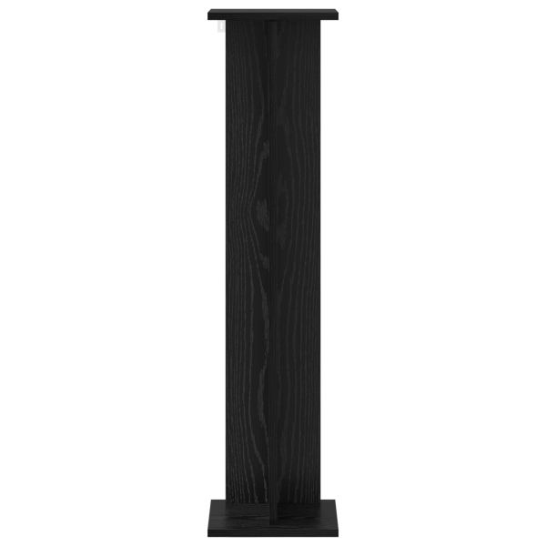 Стойка за растения 2 pcs Черен Дъб 25 x 25,5 x 100,5 см
