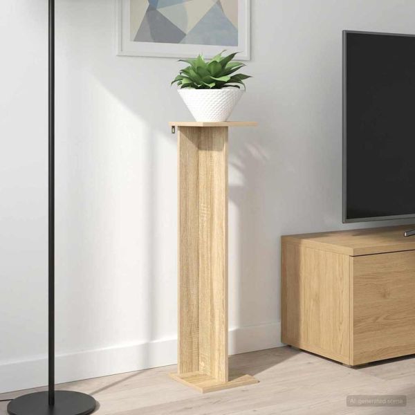 Стойка за растения Сонома дъб 25 x 25,5 x 100,5 см