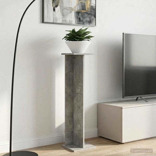 Стойка за растения 2 pcs Бетонно Сиво 25 x 25,5 x 100,5 см