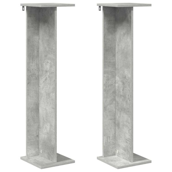 Стойка за растения 2 pcs Бетонно Сиво 25 x 25,5 x 100,5 см