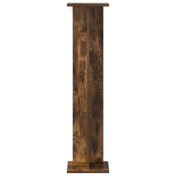 Стойка за растения 2 pcs Пушена Дъб 25 x 25,5 x 100,5 см