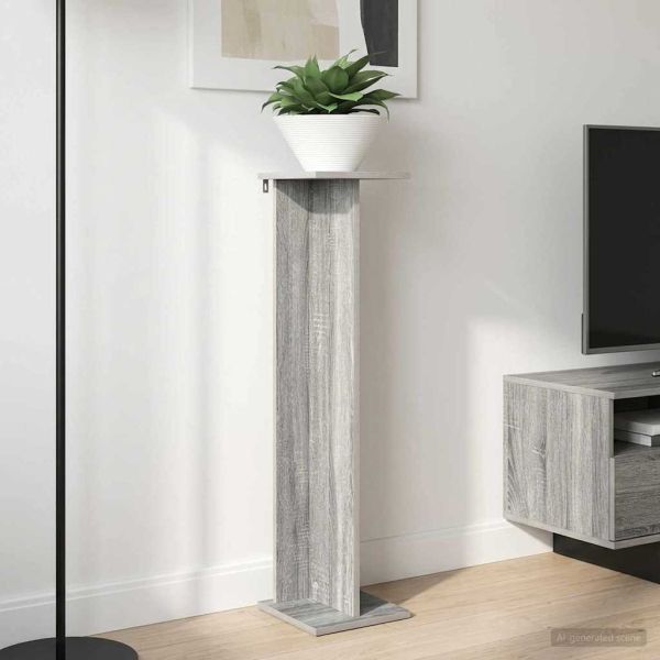 Стойка за растения 2 pcs Сиво Сонома 25 x 25,5 x 100,5 см