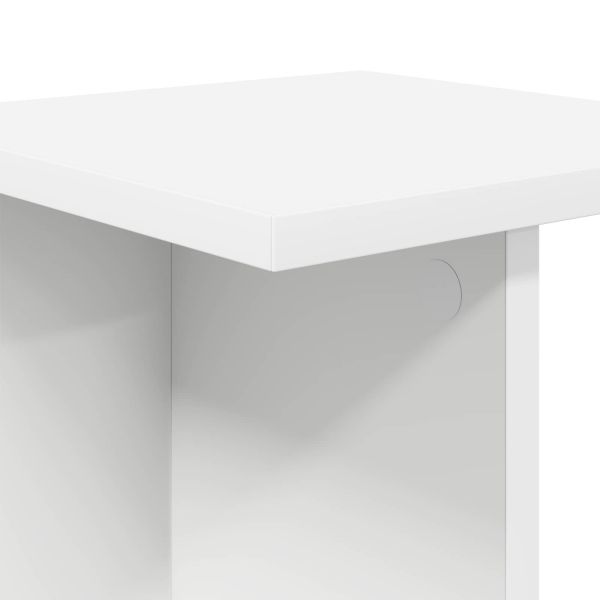 Стойка за растения Бял 25 x 25,5 x 80,5 см