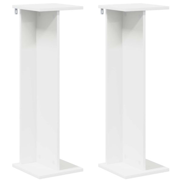 Стойка за растения 2 pcs Бял 25 x 25,5 x 80,5 см
