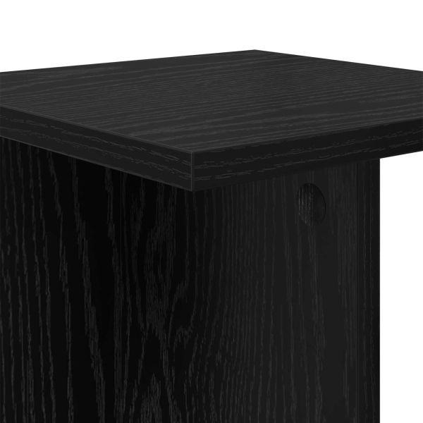 Стойка за растения 2 pcs Черен Дъб 25 x 25,5 x 80,5 см