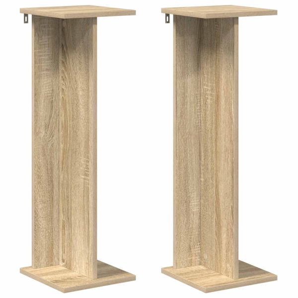 Стойка за растения 2 pcs Сонома дъб 25 x 25,5 x 80,5 см