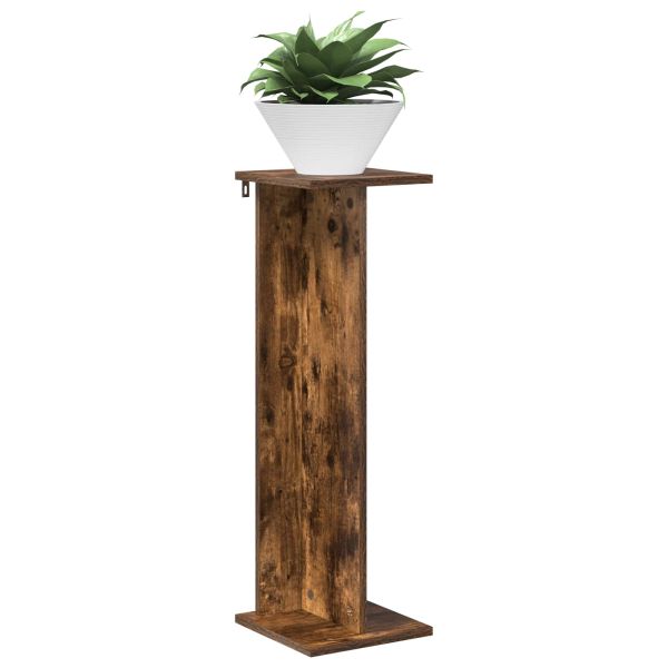 Стойка за растения 2 pcs Пушена Дъб 25 x 25,5 x 80,5 см