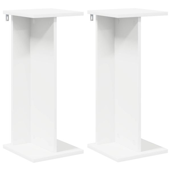 Стойка за растения 2 pcs Бял 25 x 25,5 x 60,5 см