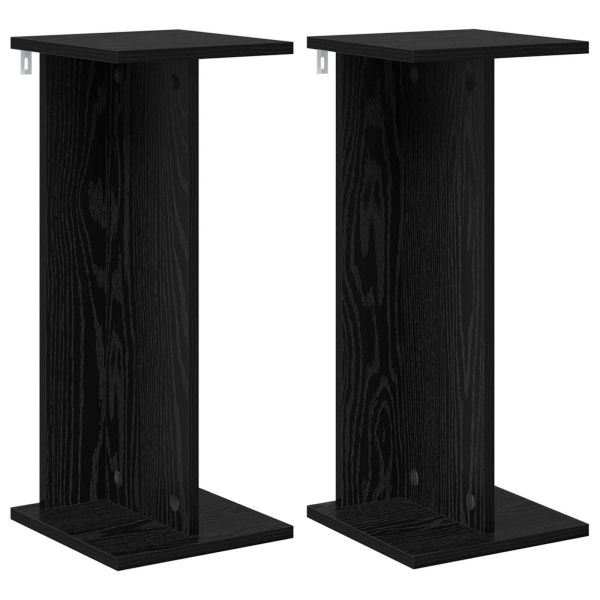 Стойка за растения 2 pcs Черен Дъб 25 x 25,5 x 60,5 см