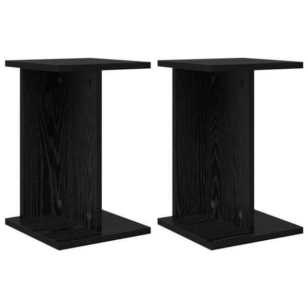Стойка за растения 2 pcs Черен Дъб 25 x 25,5 x 40,5 см