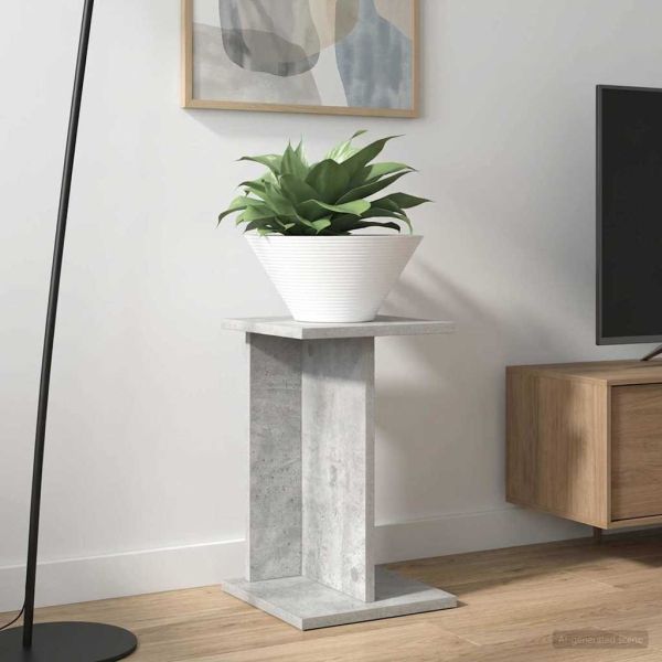 Стойка за растения Бетонно Сиво 25 x 25,5 x 40,5 см