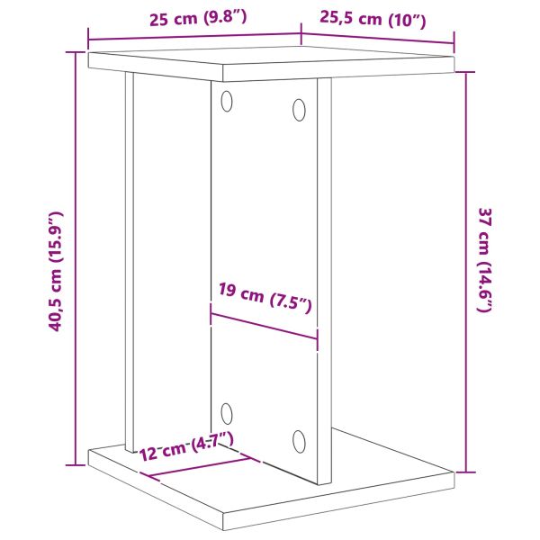 Стойка за растения Бетонно Сиво 25 x 25,5 x 40,5 см