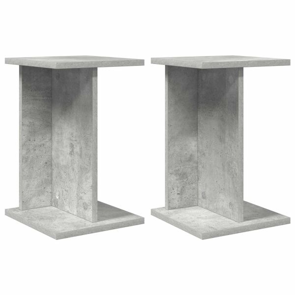 Стойка за растения 2 pcs Бетонно Сиво 25 x 25,5 x 40,5 см