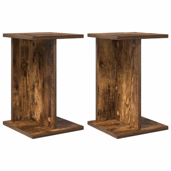 Стойка за растения 2 pcs Пушена Дъб 25 x 25,5 x 40,5 см