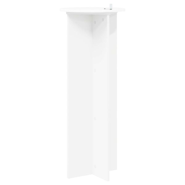 Стойка за растения 2 pcs Бяло Ø40 x 100 см Инженерна дървесина