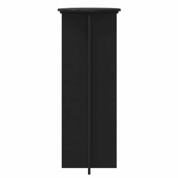 Стойка за растения 2 pcs Черно Ø40 x 100 см Инженерна дървесина