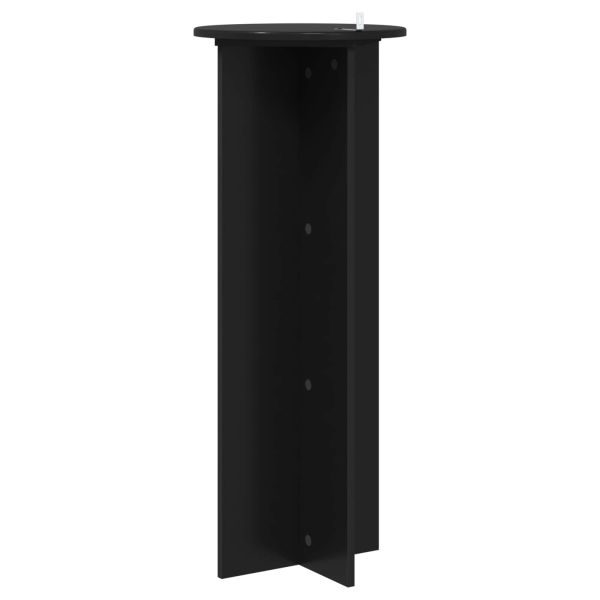 Стойка за растения 2 pcs Черно Ø40 x 100 см Инженерна дървесина