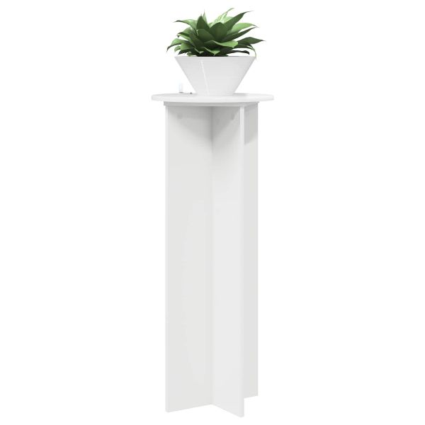 Стойка за растения 2 pcs Бял гланц Ø40 x 100 см