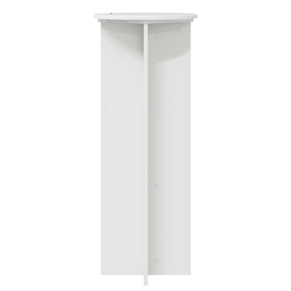 Стойка за растения 2 pcs Бял гланц Ø40 x 100 см