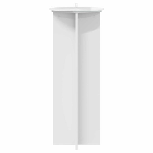 Стойка за растения 2 pcs Бял гланц Ø40 x 100 см