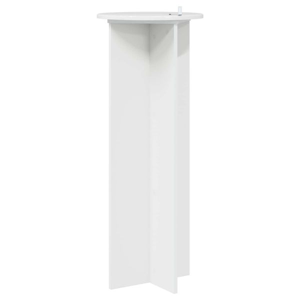 Стойка за растения 2 pcs Бял гланц Ø40 x 100 см