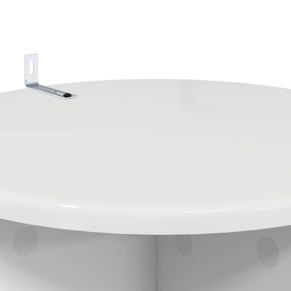 Стойка за растения 2 pcs Бял гланц Ø40 x 100 см