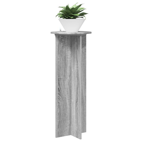 Стойка за растения 2 pcs Сива сонома Ø40 x 100 см