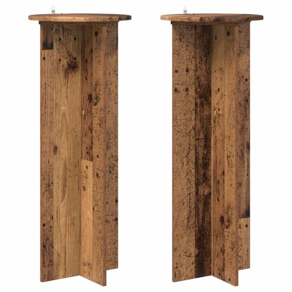 Стойка за растения 2 pcs Старо дърво Ø40 x 100 см
