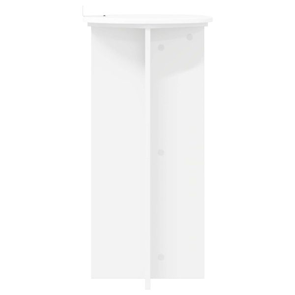 Стойка за растения 2 pcs Бяло Ø40 x 80 см Инженерна дървесина
