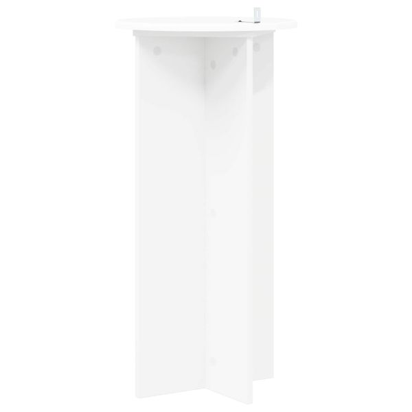 Стойка за растения 2 pcs Бяло Ø40 x 80 см Инженерна дървесина