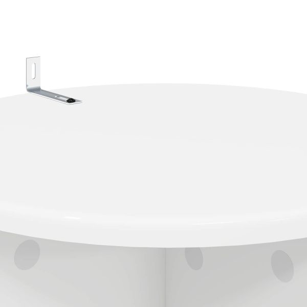 Стойка за растения 2 pcs Бяло Ø40 x 80 см Инженерна дървесина