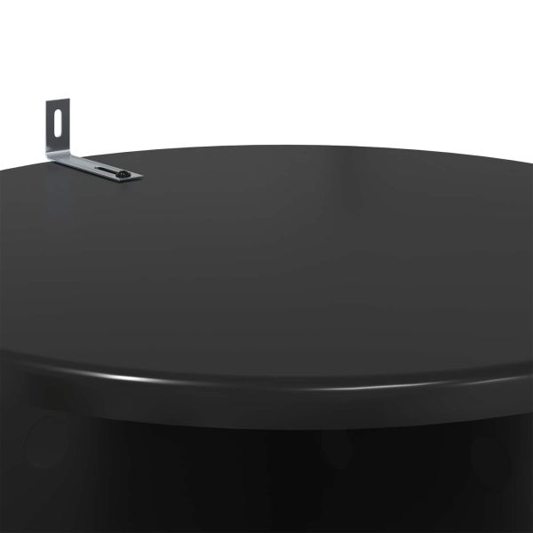 Стойка за растения 2 pcs Черно Ø40 x 60 см Инженерна дървесина