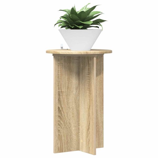 Стойка за растения 2 pcs Дъб сонома Ø40 x 60 см