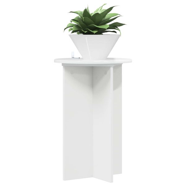 Стойка за растения 2 pcs Бял гланц Ø40 x 60 см