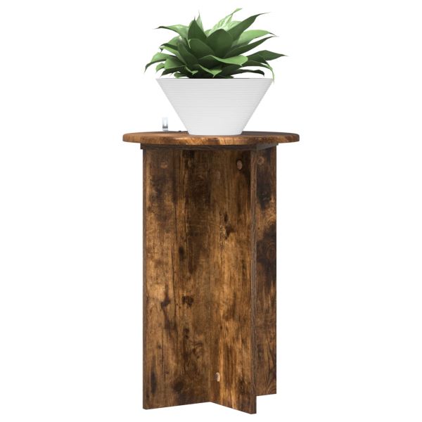 Стойка за растения 2 pcs Опушен дъб Ø40 x 60 см