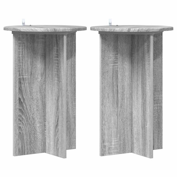 Стойка за растения 2 pcs Сива сонома Ø40 x 60 см