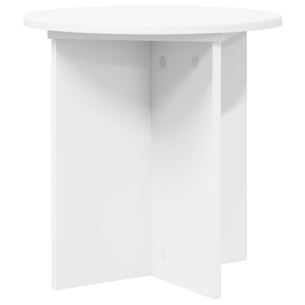 Стойка за растения 2 pcs Бяло Ø40 x 40 см Инженерна дървесина