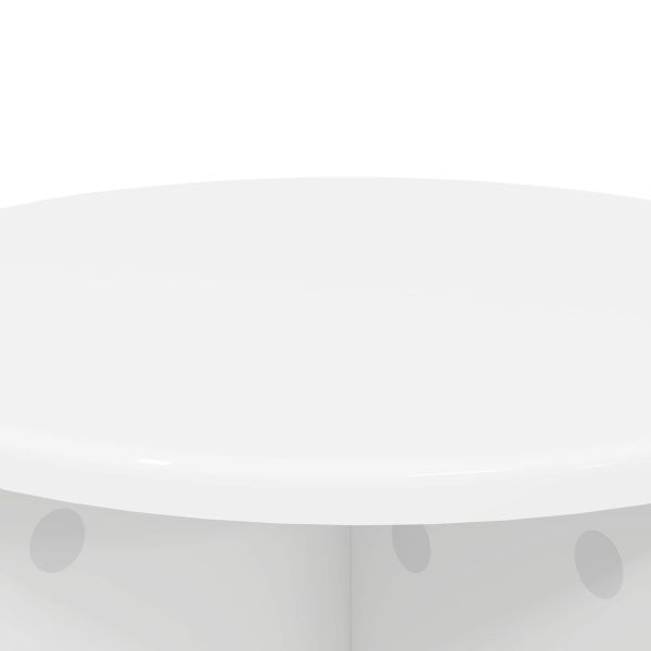 Стойка за растения 2 pcs Бяло Ø40 x 40 см Инженерна дървесина