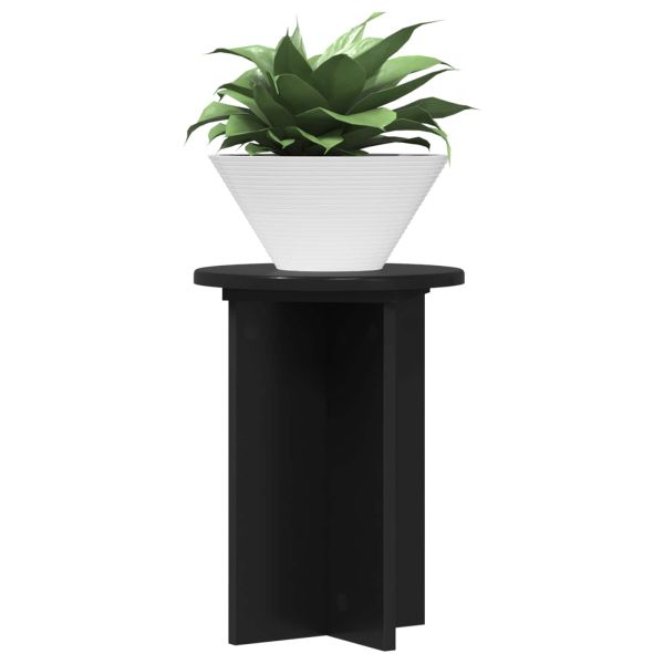 Стойка за растения 2 pcs Черно Ø29,5 x 40 см