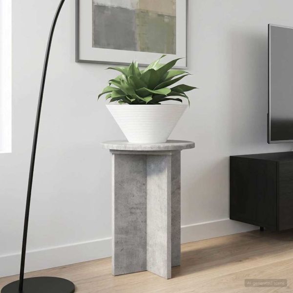 Стойка за растения 2 pcs Бетонно сиво Ø29,5 x 40 см