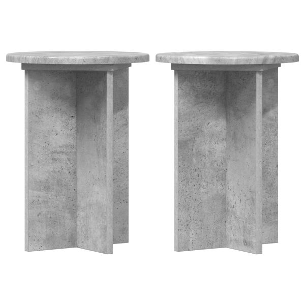 Стойка за растения 2 pcs Бетонно сиво Ø29,5 x 40 см
