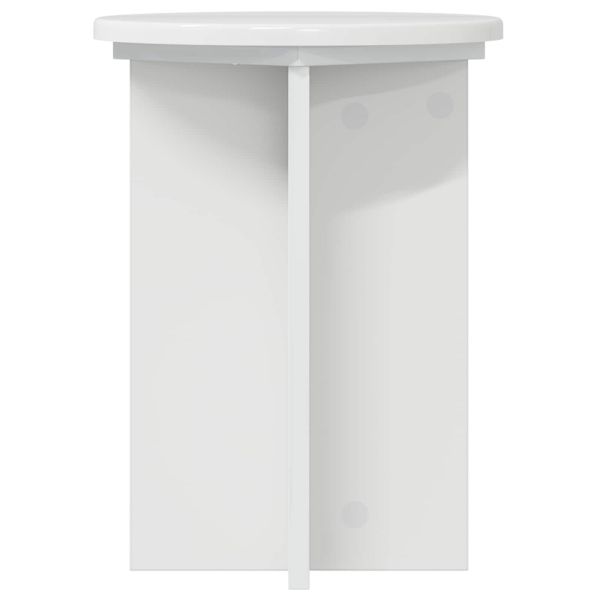 Стойка за растения 2 pcs Бял гланц Ø29,5 x 40 см