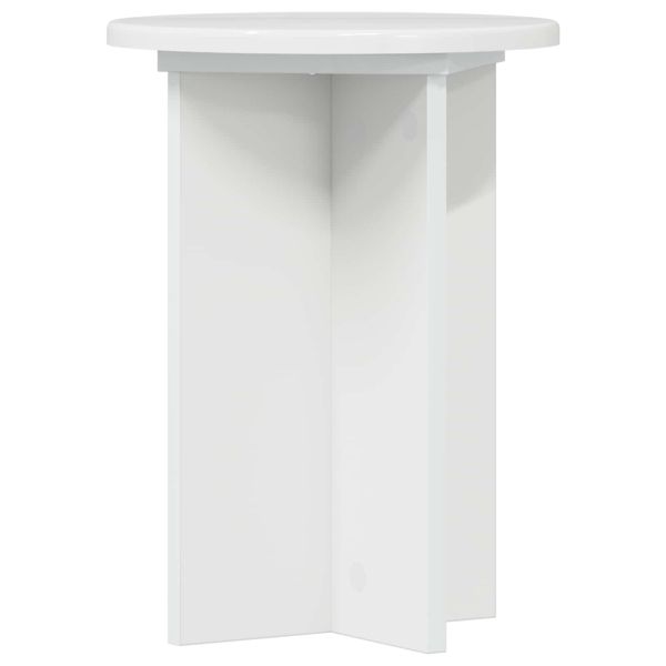 Стойка за растения 2 pcs Бял гланц Ø29,5 x 40 см