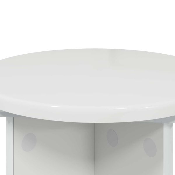 Стойка за растения 2 pcs Бял гланц Ø29,5 x 40 см