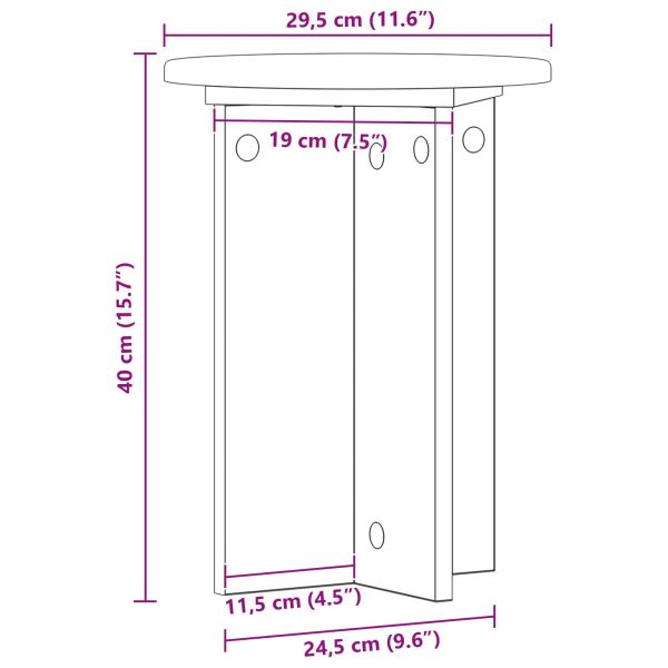 Стойка за растения 2 pcs Сива сонома Ø29,5 x 40 см