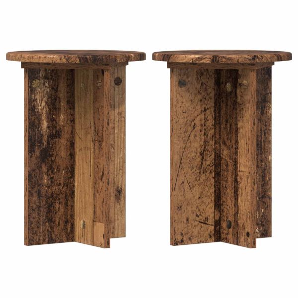 Стойка за растения 2 pcs Старо дърво Ø29,5 x 40 см