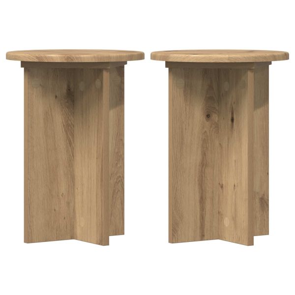 Стойка за растения 2 pcs Дъб артизан Ø29,5 x 40 см