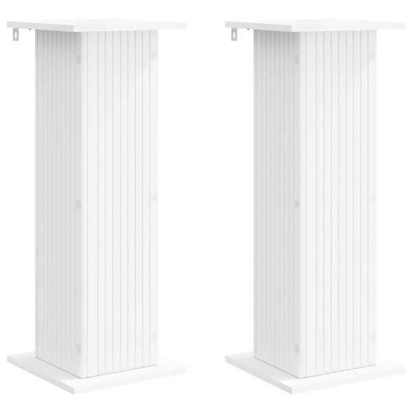 Стойка за растения 2 pcs Бяло 30,5 x 30 x 80,5 см