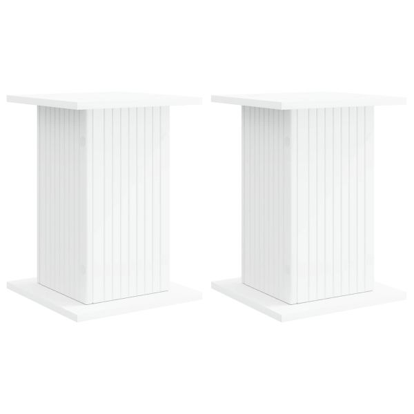Стойка за растения 2 pcs Бяло 30,5 x 30 x 43 см